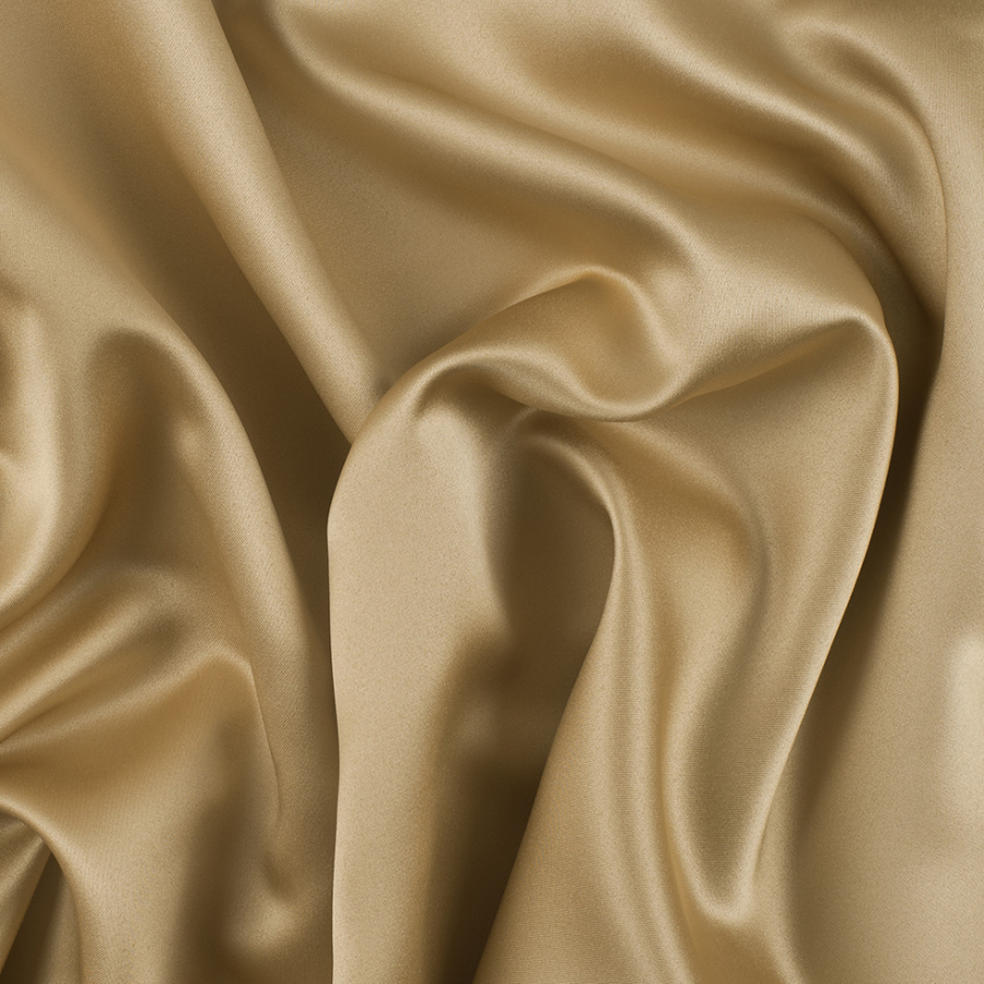 Victorian Gold Solid Polyester Satin | Mood Fabrics
